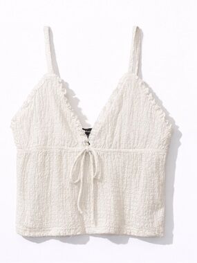 Streetwear Society White Tie-Front Cropped Camisole